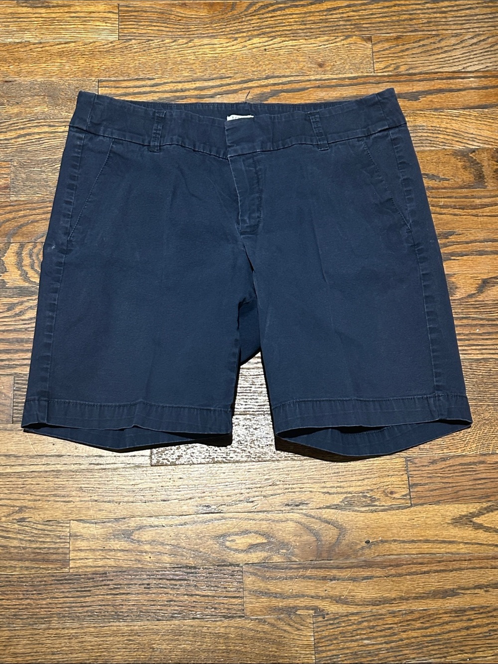 J. Crew Dark Blue Cotton Chino Bermuda Shorts